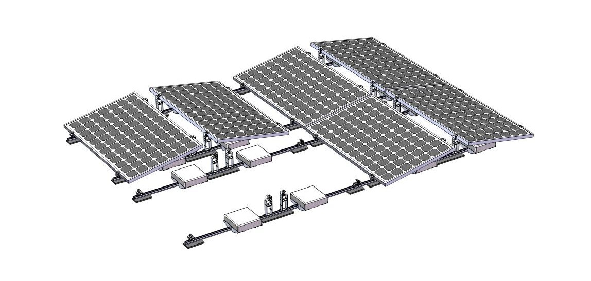 Ballasted-B solar mounting system