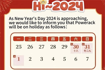 Notificare de vacanță Powerack de Anul Nou
