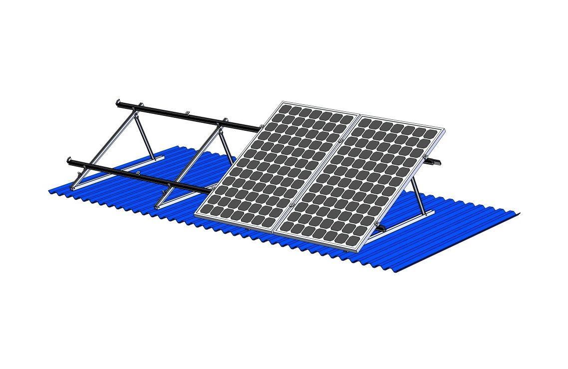 Sistem de montare cu înclinare solară reglabilă pentru acoperiș plat